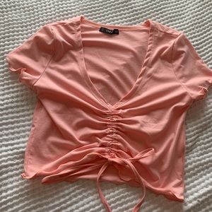 Shein drawstring crop top